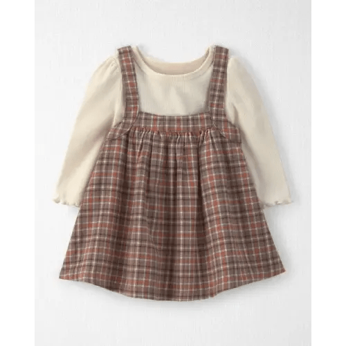 Baby Girl 2-Piece Organic Cotton Plaid Jumper Set - Little Planet | Carter's