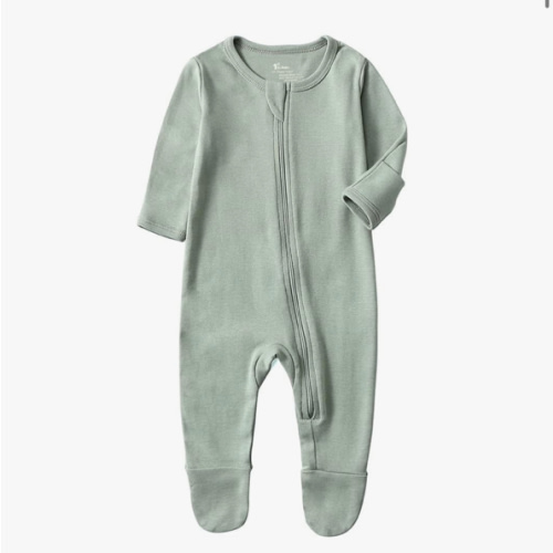 O2 BABY Baby Boys Girls Organic Cotton Zip-Front Sleeper Pajamas, Footed Sleep 'n Play