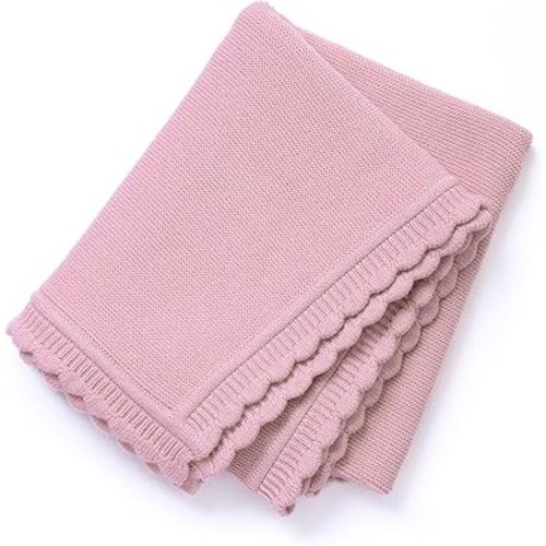 Luxury Baby Blanket Ultra Soft-Cozy Warm 40x30 Inch Swaddle Receiving Blankets for Infant Boy Girl Crib Stroller Pink