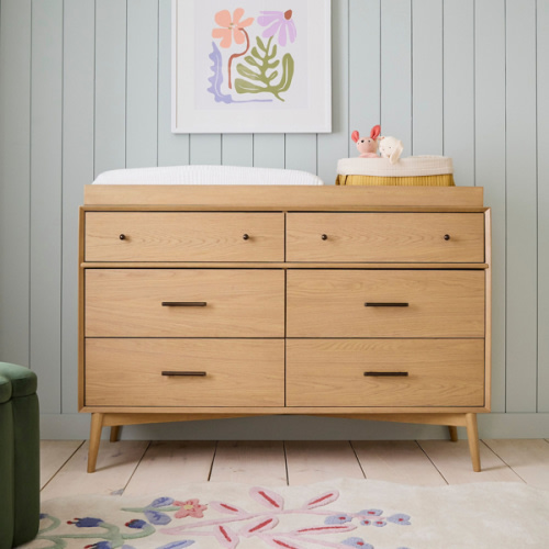 Mid-Century 6-Drawer Changing Table (56")