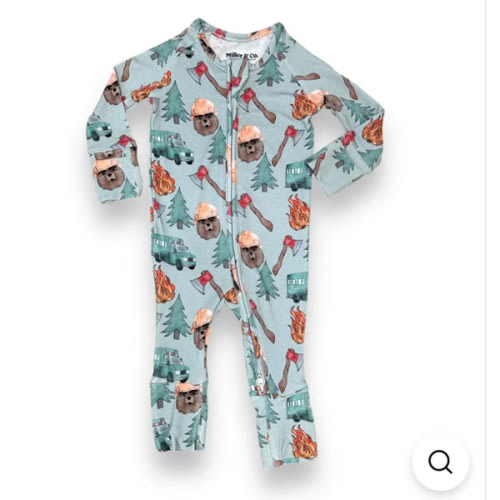 Wildland Firefighter Bamboo Zipper Footie