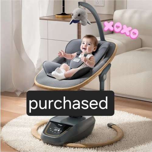 Trimigo Baby Swing for Infants to Toddler, 180° Adjustable 3D Electric Baby Swing, Remote,5-Modes,4-Speed,3-Seat Height, 8 Melody, Newborn Swing,Infant Swings for Babies 0-12 Month (Girl and Boy)