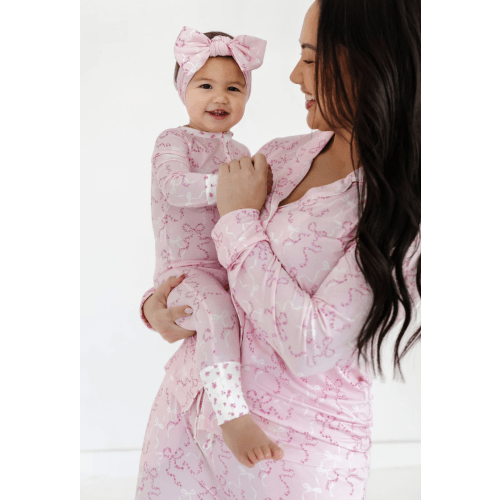 [MOMMY XL] Cora Floral Bows Women's Pajama Set
