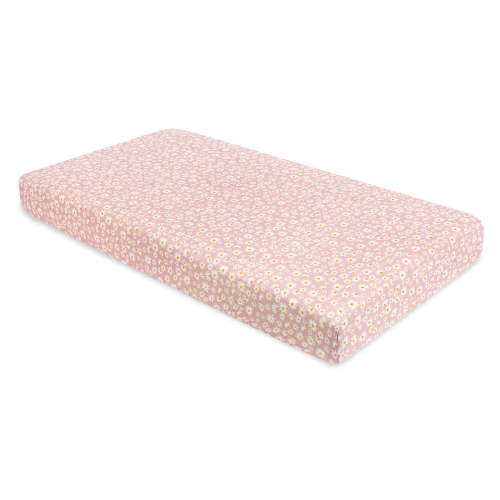 Crib Sheet In GOTS Certified Organic Muslin Cotton - Daisy