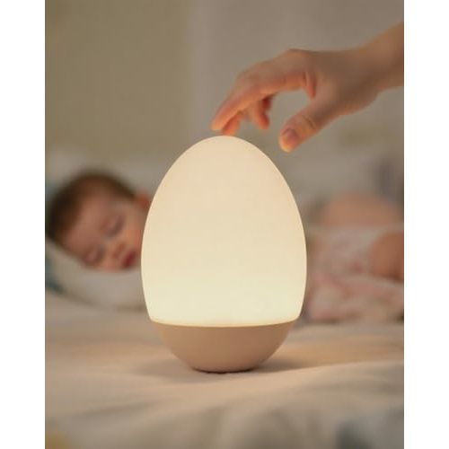 FNMYCO Egg Light for Nursery, 256 RGB Baby Night Light, Rechargeable Night Light for Kids, Portable Small Cordless Bedside Lamp for Girl/Boy/Toddler/Bedroom