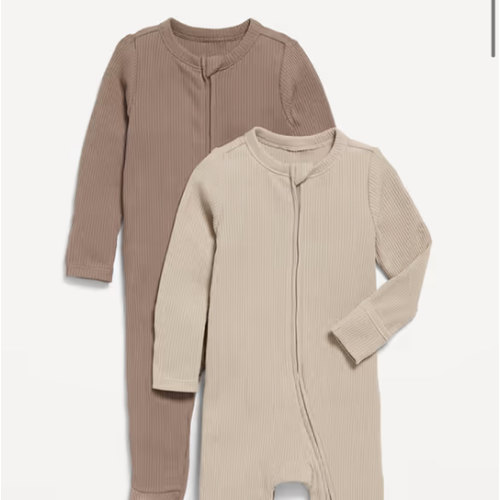 Unisex 2-Way-Zip Sleep & Play Footed One-Piece 2-Pack for Baby | Old Navy