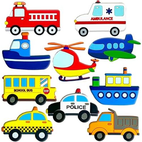 Fridge Magnets for Toddlers,Transportation Refrigerator Magnets for Kids,Car Boat Aircraft Vehicle Fridge Magnetic,Baby Learning Magnet Educational Toys Gift for Whiteboard