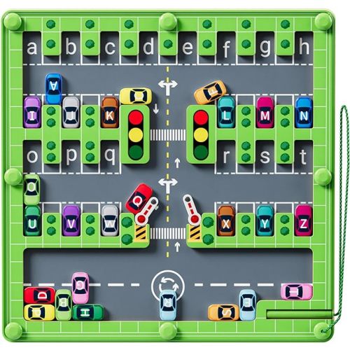 Magnetic Alphabet Maze,Montessori Toys,Alphabet Puzzle Toddler Toys for Ages 2-4,Sensory Toys Fine Motor Skills,Birthday Gifts for Kids