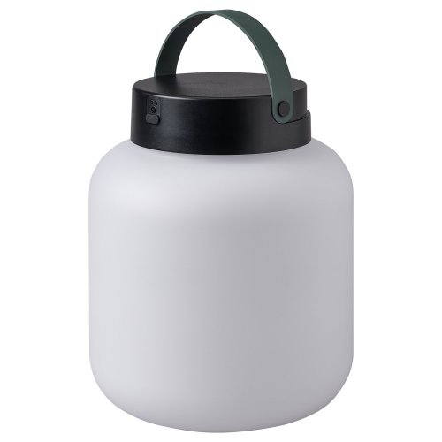 LÄNSPORT LED portable lamp, battery operated - white/dark gray 8 ¾ "