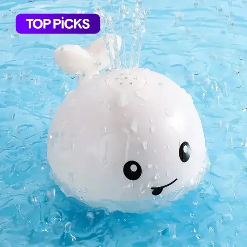 Electric Mini Whale Water Toy with Colorful Lights, Requires - TikTok Shop
