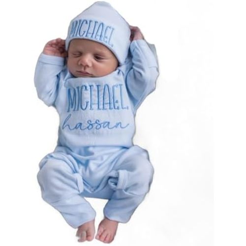 Personalized Newborn Baby Coming Home Outfit,Soft Sleepwear with Custom Name,Perfect Christmas Baby Shower Gift