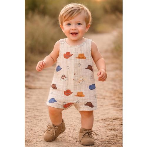Western / Muslin Shortie Romper
