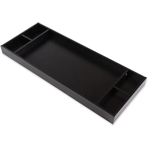 dadada Changing Tray for Soho, Bliss, Merry Dressers – Removable Changing Table Topper, Fits Standard Changing Pads, Side Storage, Non-Toxic Baby-Safe Finish, TSCA-Compliant MDF, Black, 48"