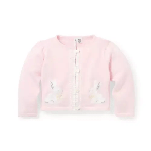 Baby Pink Blossom The Bunny Baby Cardigan by Janie and Jack