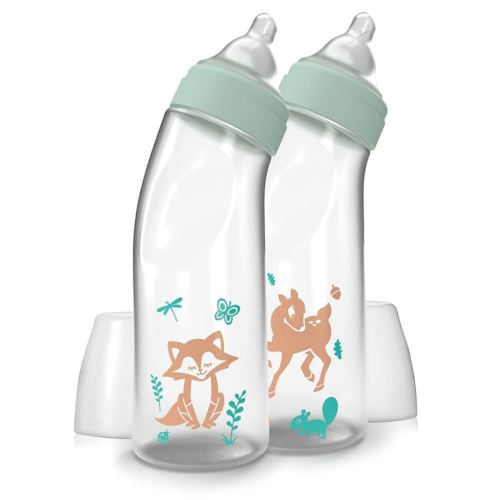 Evenflo Feeding Balance+ Angled Bottle 9 Oz 2-Pack with Pacifier