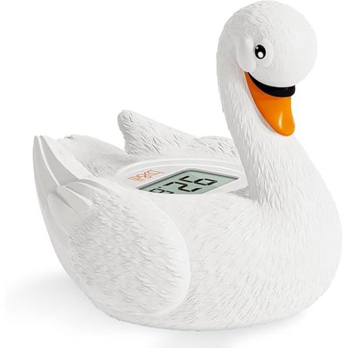 b&h Baby Bath Thermometer, Swan Digital Infant Bathtub Thermometer - Reliable Temperature Readings - Easy to Read Screen - Waterproof, Safe Floats in Water Toy, Newborn Must Haves