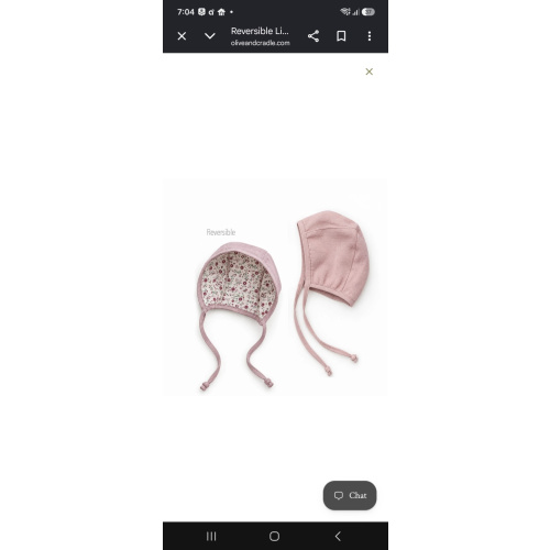 Reversible Linen Floral Allie Bonnet – Olive and Cradle