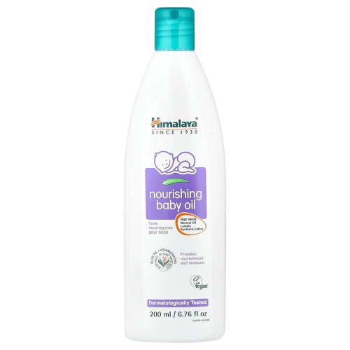Himalaya Nourishing Baby Oil, Light & Non-Greasy, Safe for Infants, Toddlers, Kids, Soothing Massage or Bath, 6.76 oz