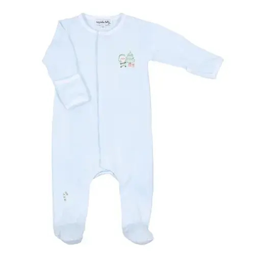 Magnolia Baby Boys Sweet Little Christmas Embroidered Footie - Blue – Best Dressed Child