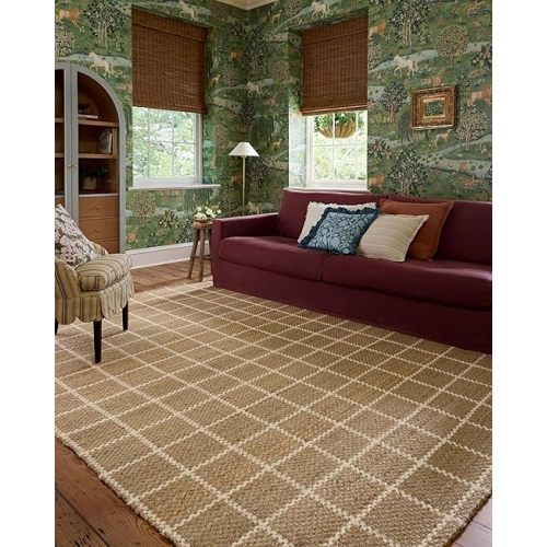 Loloi Chris Loves Julia Fletcher Collection FLE-01 Natural/Ivory 5'-0" x 7'-6", .37" Pile Height, Area Rug