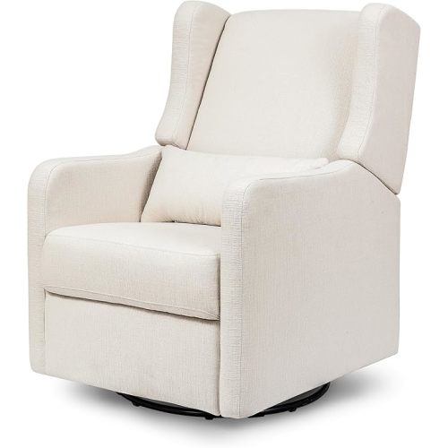 Carter’s Arlo Glider Recliner Nursery Chair - Water & Stain Resistant Glider Rocking Chair for Nursery - GREENGUARD Gold, FSC & Certi-PUR US Certified - Cozy Cream Swivel Rocker Recliner Chair