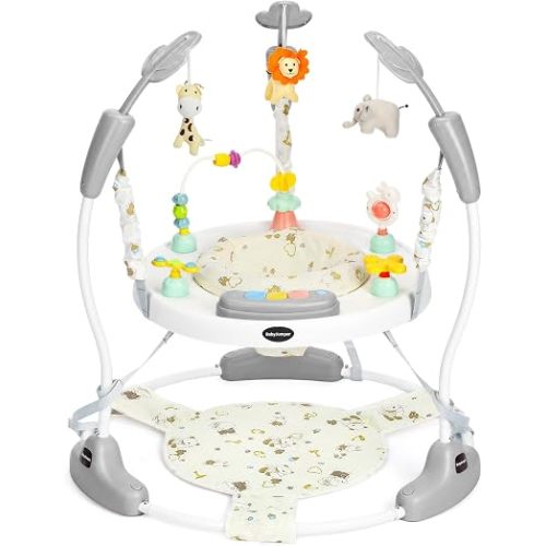 Kinder King Baby Activity Center, Music & Lights, Adjustable Heights, Grey