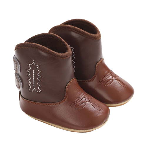 Povozer Baby Boots for Toddler Boys Girls Ankle Warm Shoes for Outdoor(Coffee,6-12M)