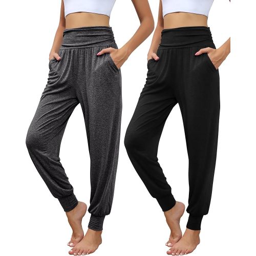 2 Pack Women's Yoga Sweatpants with Pockets