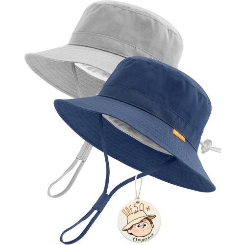 FURTALK Baby Sun Hat Toddler Boys Girls Bucket Hat for Kids 0-5 Years UPF 50+ Sun Protective Child Summer Beach Hats