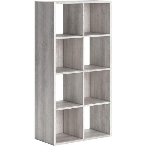Signature Design by Ashley Paxberry Coastal 8 Cube Storage Organizer or Bookcase, Whitewash
