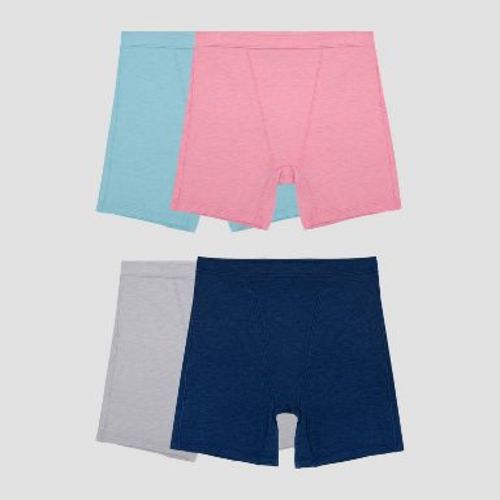 Fruit of the Loom Women's 4pk Relaxing Comfort Boxers - 8: High Rise, Lightweight Knit, Tagless, Stretch Fabric
