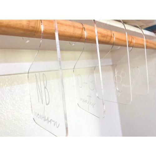 Clear Acrylic Baby Clothes Closet Dividers: Nursery Organizer