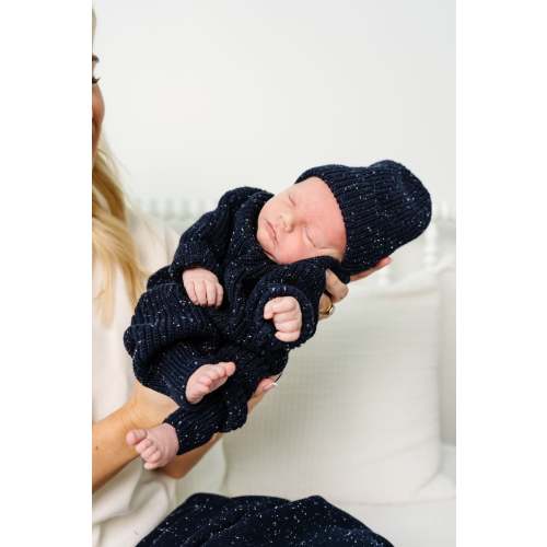 Knit Beanie - Navy Speckle