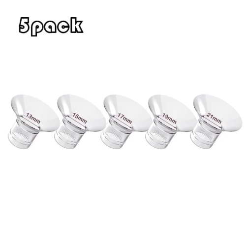 LISHIM Flange Inserts 13/15/17/19/21mm, Silicone, Fits 24mm Shields, Wearable Breast Pump Accessories