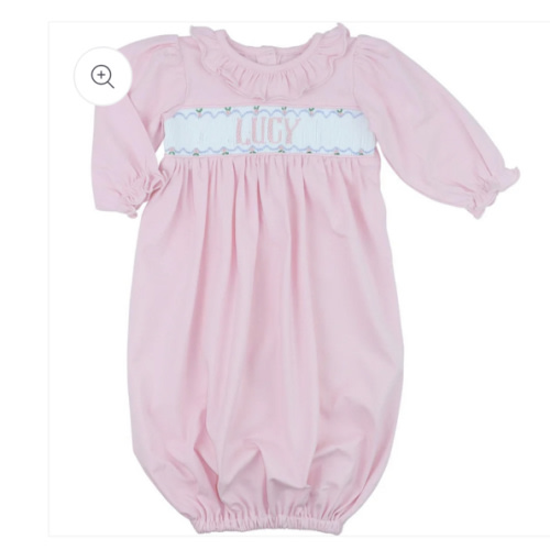 Pink Knit Custom Smocked Baby Gown – Cecil & Lou