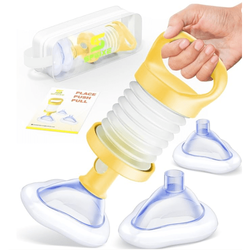 Portable Airway Clearance Device, Manual Suction First Aid Tool for Adults, Kids, Seniors, Infants, Home & Travel