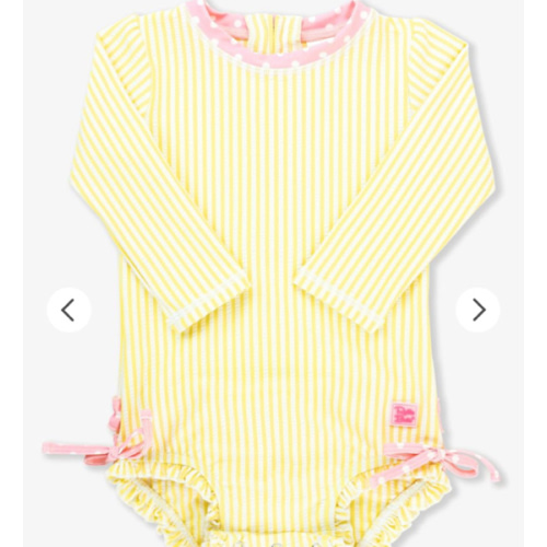 Seersucker Long Sleeve One Piece Rash Guard