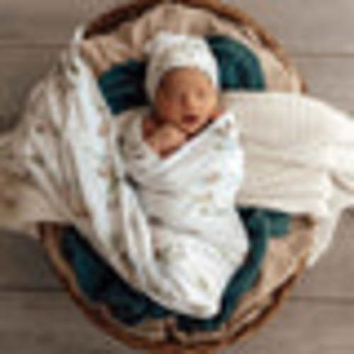 Duck Pond Organic Jersey Wrap & Beanie Set | Snuggle Hunny