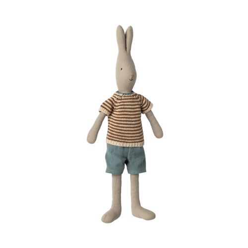 Rabbit, Size 3 - Knitted Shirt and Shorts