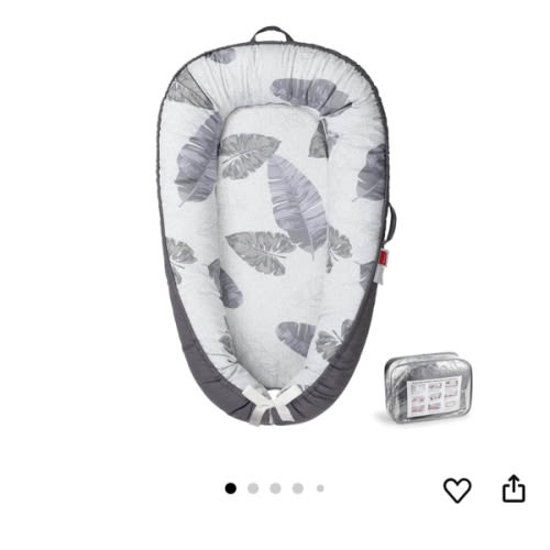 Baby Lounger - Breathable & Soft Baby Nest, Portable and Lightweight Tummy Time Lounger for Home and Travel, Ideal Newborn Babies Essentials Baby Shower Gifts