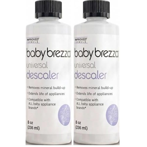 Baby Brezza Descaler 8 oz. Made in USA. Universal Descaling Solution and other appliances. Removes mineral build-up and extends your machine’s lifespan, (Pack of 2)