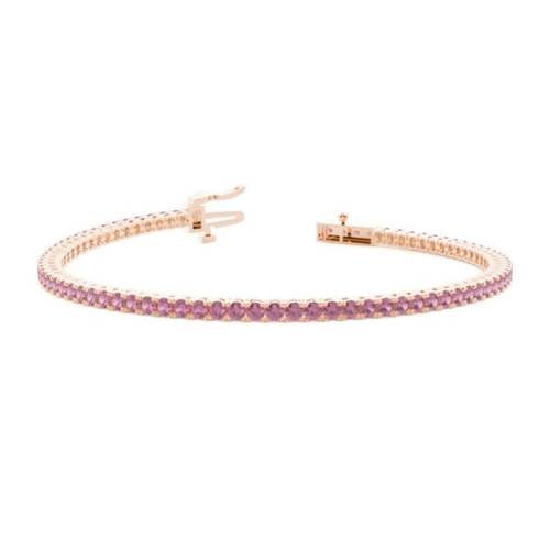 Pink Tourmaline Birthstone Tennis Bracelet