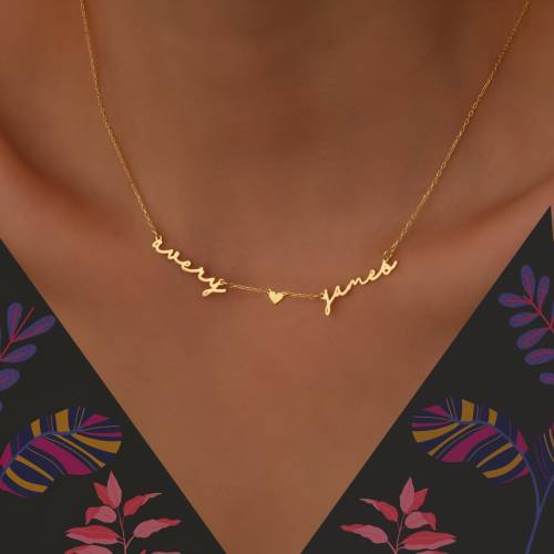 Two Name Handwriting Necklace, Twin Gift, Personalized Jewelry, Custom Name Necklace, Personalized Gifts, Baby Shower, Mother&#39;s day Gift mom