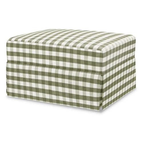 Crawford Gliding Ottoman - Moss Green Gingham