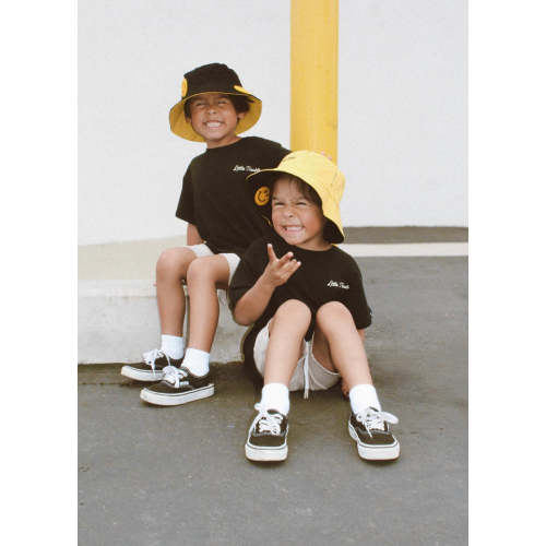 Smiley Bucket Hat Black/Yellow