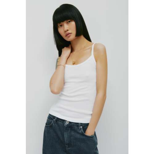 Women's Micro Rib Cami in White