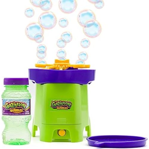 Gazillion Bubbles Tiny Typhoon, Compact Bubble Machine, Powerful Bubble Blower for Maximum Fun, Easy to Clean & Portable, Includes 4 oz Gazillion Bubble Non-Toxic Solution