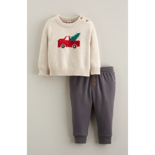 Jacquard Sweater & Pants Set, 6M