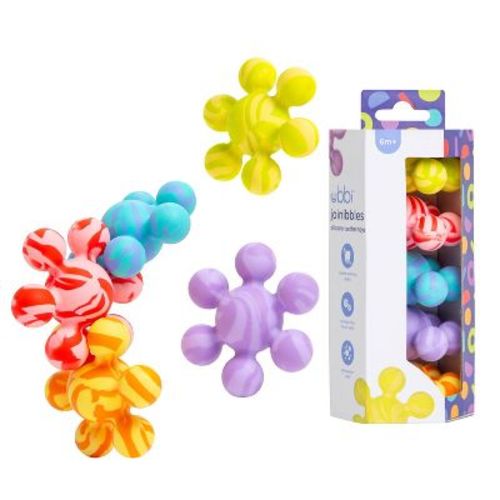 Ubbi Silicone Joinibble Baby Teether Toys - 5pc