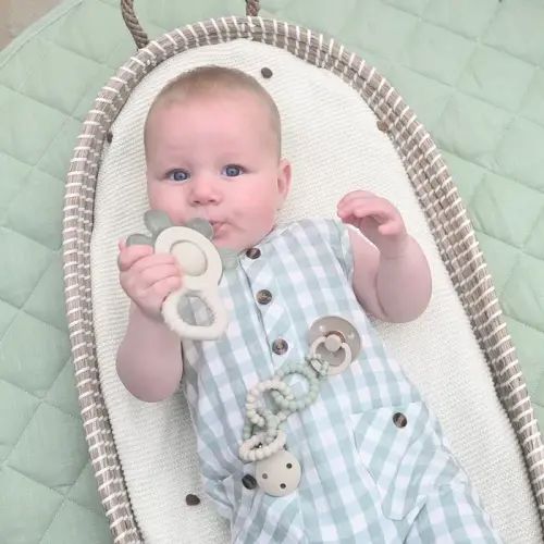 Little Rawr Soother Chain And Teether Gift Set Paw | Baby Bunting AU